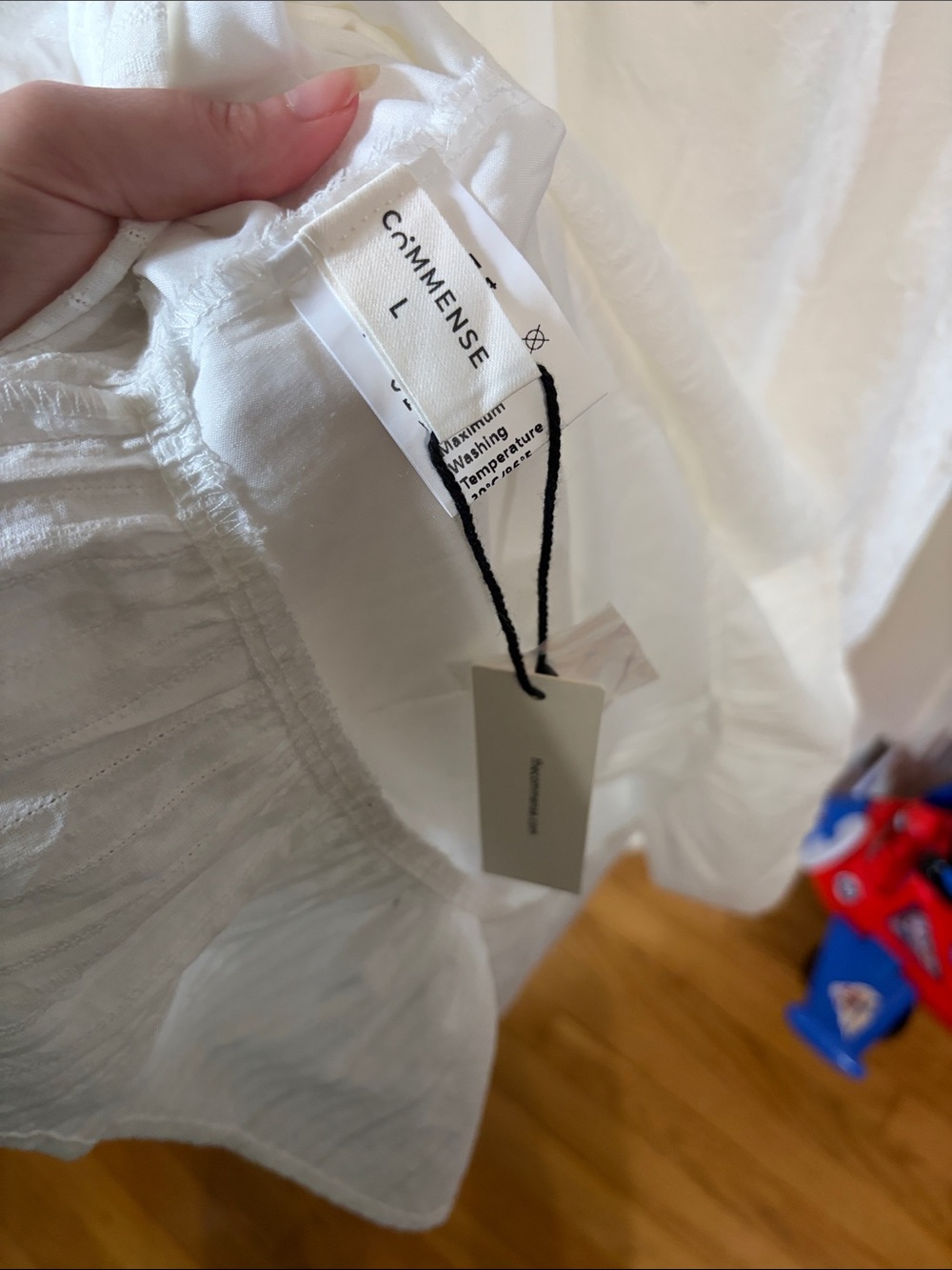 NWT Commense White High-Low Ruffle Sundress - Picture 7 of 7